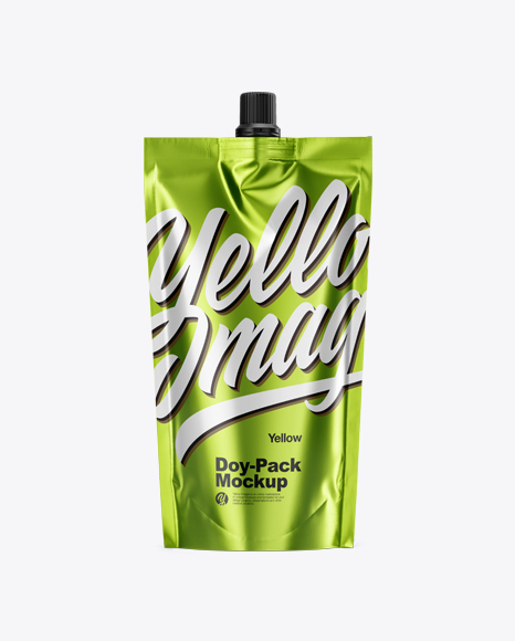 Metallic Doy-Pack Mockup - Stand pouch mockup