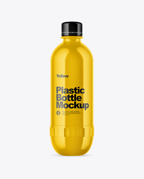 Glossy Plastic Bottle Mockup - Energy drink bottle