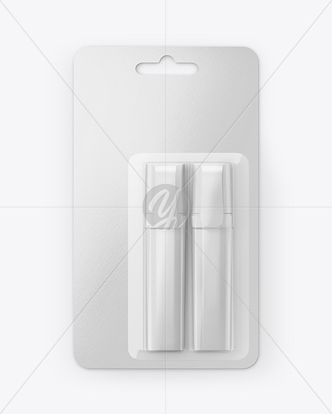 Blister Pack of 2 Highlighters Mockup