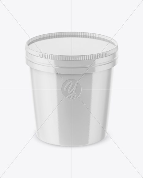 Glossy Ice Cream Cup Mockup