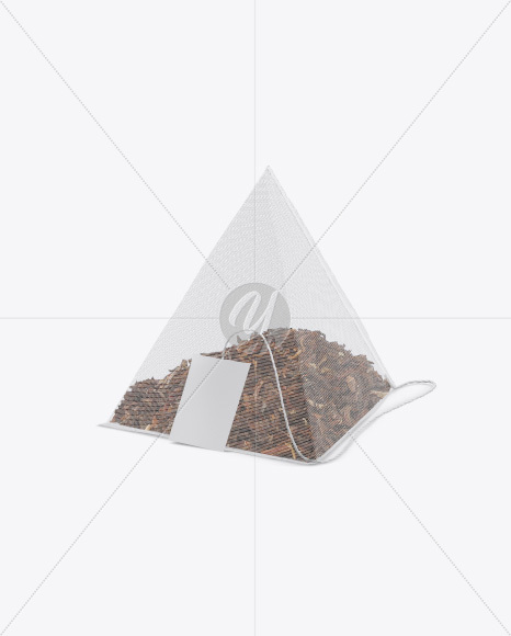 Pyramid Tea Bag Mockup