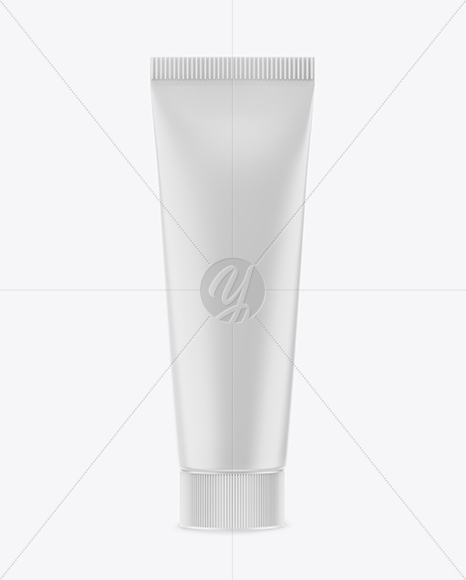 Matte Plastic Tube Mockup - Front View
