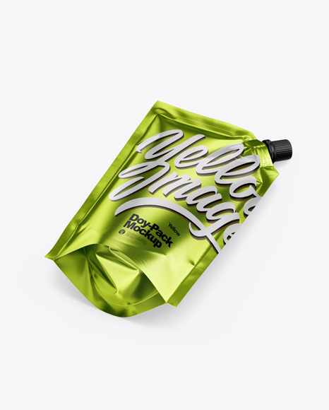 Metallic Doy-Pack Mockup - Stand pouch mockup