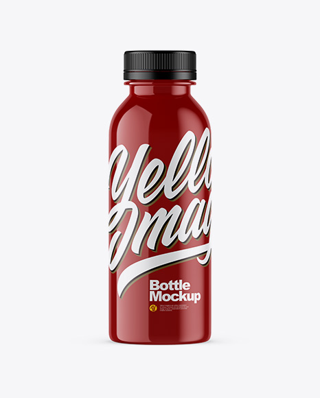 Glossy Plastic Bottle Mockup