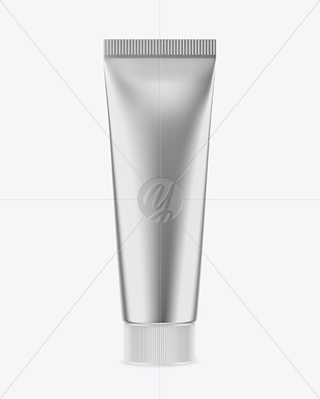 Matte Metallic Tube Mockup - Front View