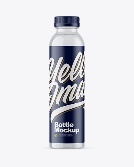 Clear PET Water Bottle Mockup