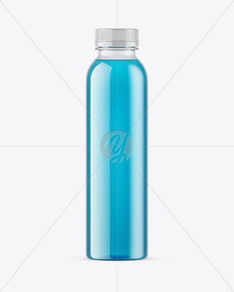 Clear PET Energy Drink Bottle Mockup