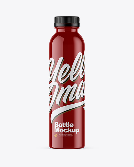 Glossy Plastic Bottle Mockup