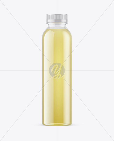 Clear PET Grape Juice Bottle Mockup