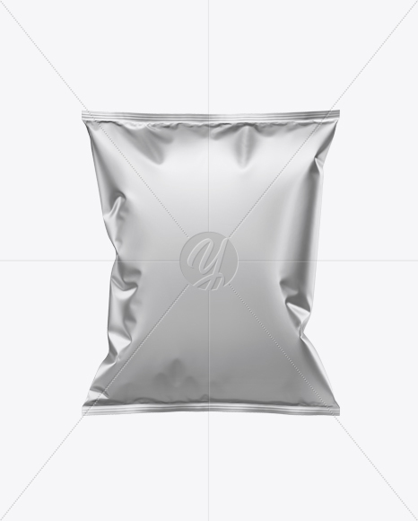 Matte Metallic Snack Package Mockup