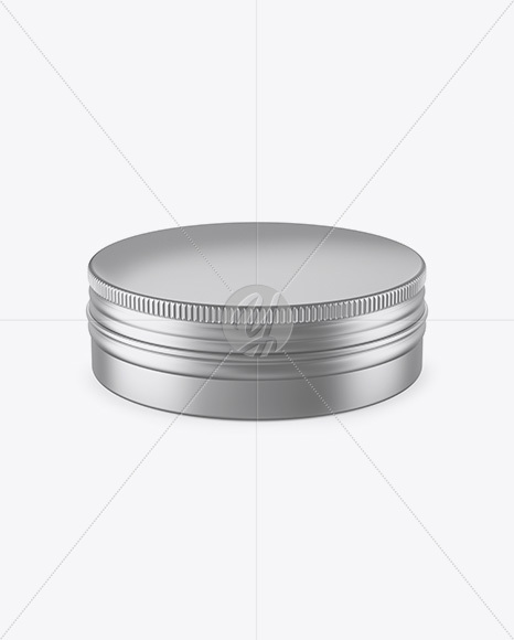 Metallic Round Tin Box Mockup