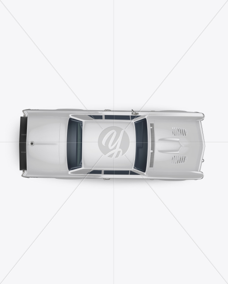 Muscle Car Mockup - Top View