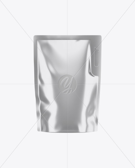 Glossy Metallic Pouch Mockup