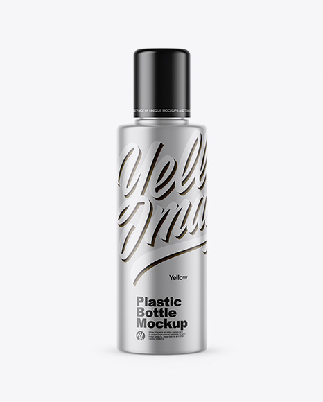 Matte Metallic Cosmetic Bottle Mockup