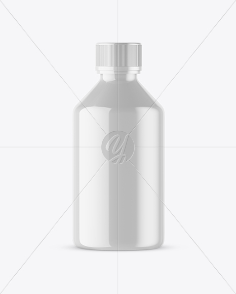 Glossy Plastic Bottle Mockup