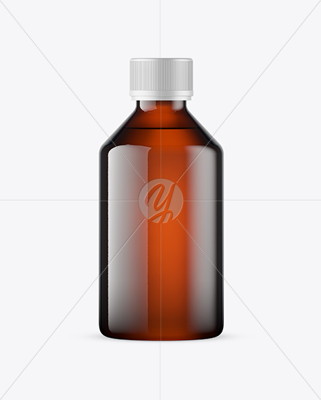 Amber Glass Bottle Mockup