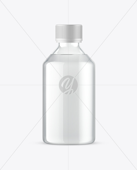 Clear Glass Bottle Mockup