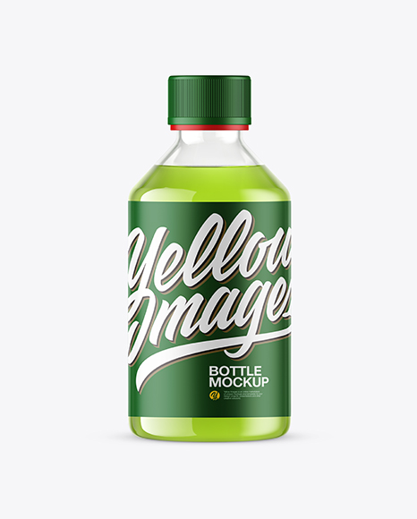 Clear Glass Bottle Mockup