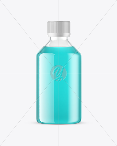 Clear Glass Bottle Mockup