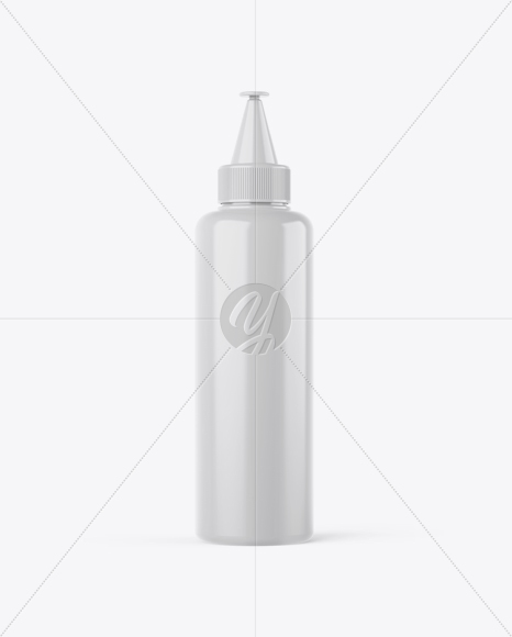 Glossy Plastic Bottle Mockup