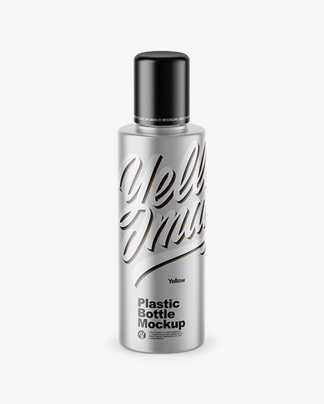 Matte Metallic Cosmetic Bottle Mockup