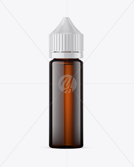 50ml Amber Glass Dropper Bottle Mockup