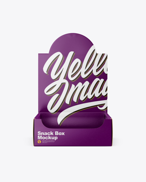 Glossy Snack Box Mockup - Snack+Box+Mockup+In+Box+Mockups+On+Yellow+Images+Object+Mockups
