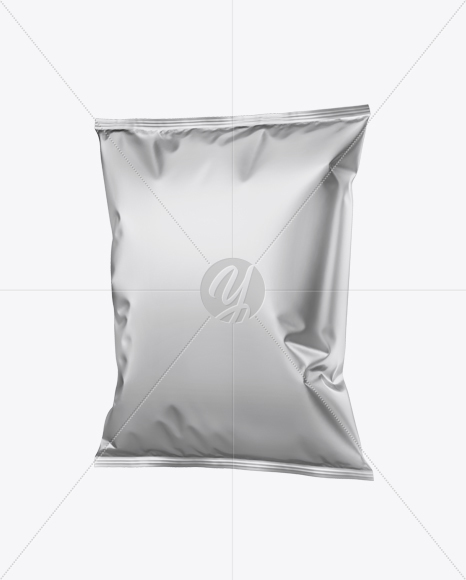 Matte Metallic Snack Package Mockup