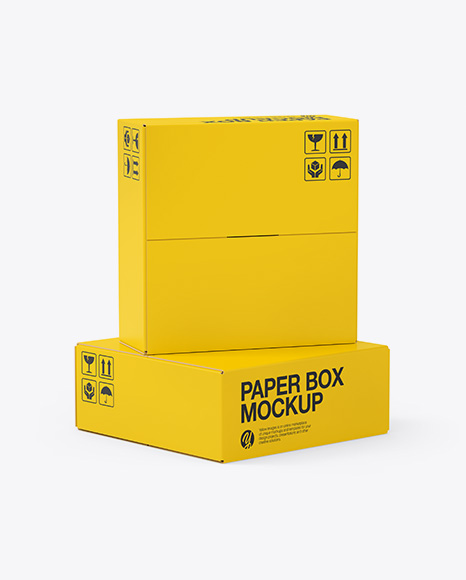 Two Paper Boxes Mockup - Two+Paper+Boxes+PSD+Mockup