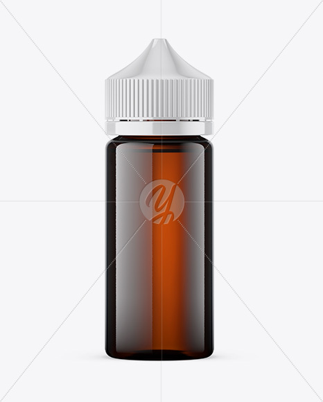 100ml Amber Glass Dropper Bottle Mockup