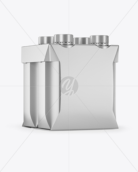 Matte Metallic 4-Pack Paper Carrier Mockup