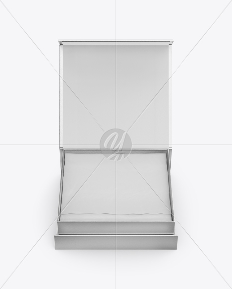 Opened Metallic Box Mockup