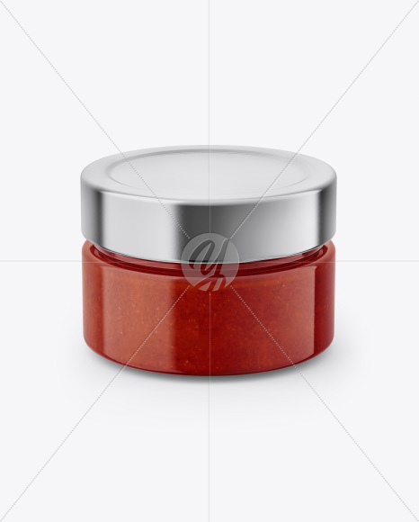 Glass Jar with Label Mockup