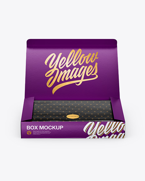 Opened Textured Box Mockup