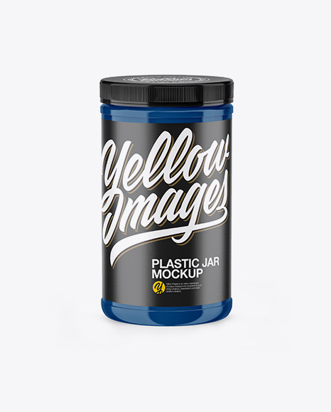 Glossy Plastic Jar Mockup