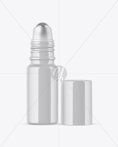 Glossy Roller Bottle Mockup