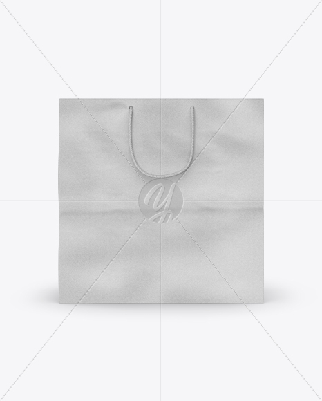 Square Kraft Paper Bag Mockup