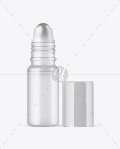 Frosted Glass Roller Bottle Mockup