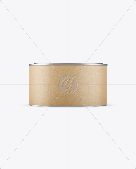 Metallic Paint Can w/ Kraft Label Mockup