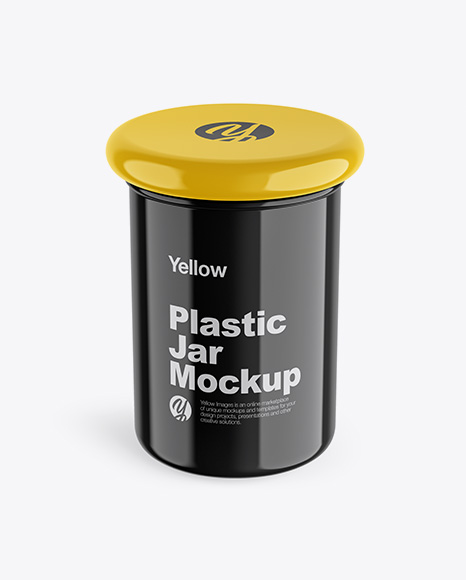 Glossy Plastic Bottle Mockup