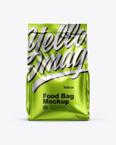 Metallic Food Bag Mockup