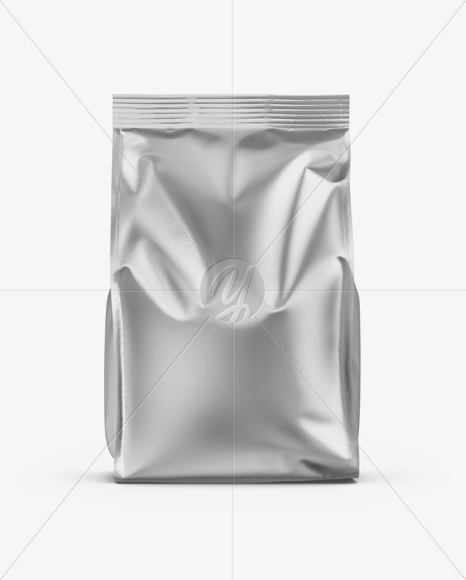 Matte Metallic Food Bag Mockup