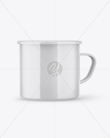 Glossy Enamel Cup Mockup