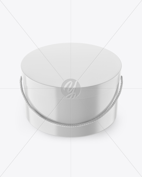 Glossy Round Box Mockup