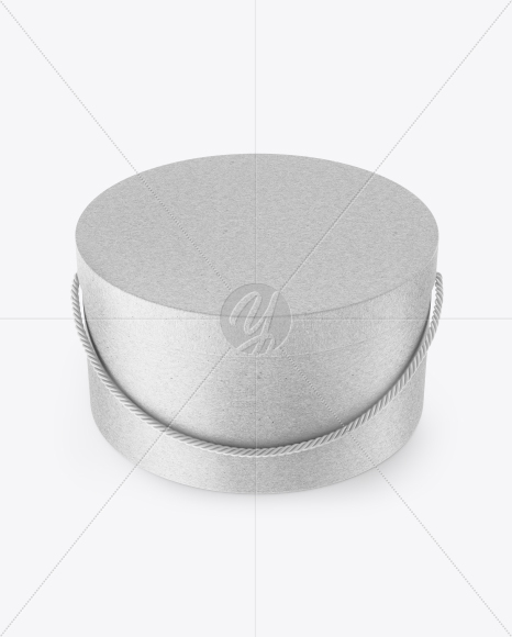 Kraft Paper Round Box Mockup