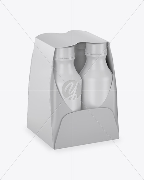 Matte 4-Pack Paper Carrier Mockup