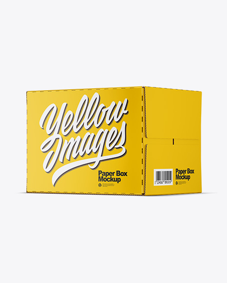 Glossy Paper Box Mockup - Rectangle box mockup