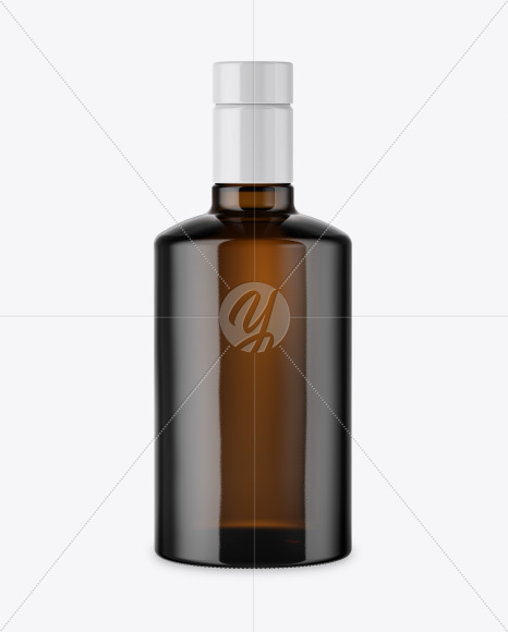 Dark Glass Olive Oil Bottle Mockup