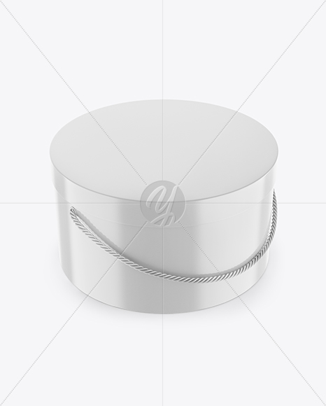 Glossy Round Box Mockup