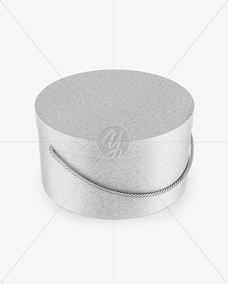 Kraft Paper Round Box Mockup